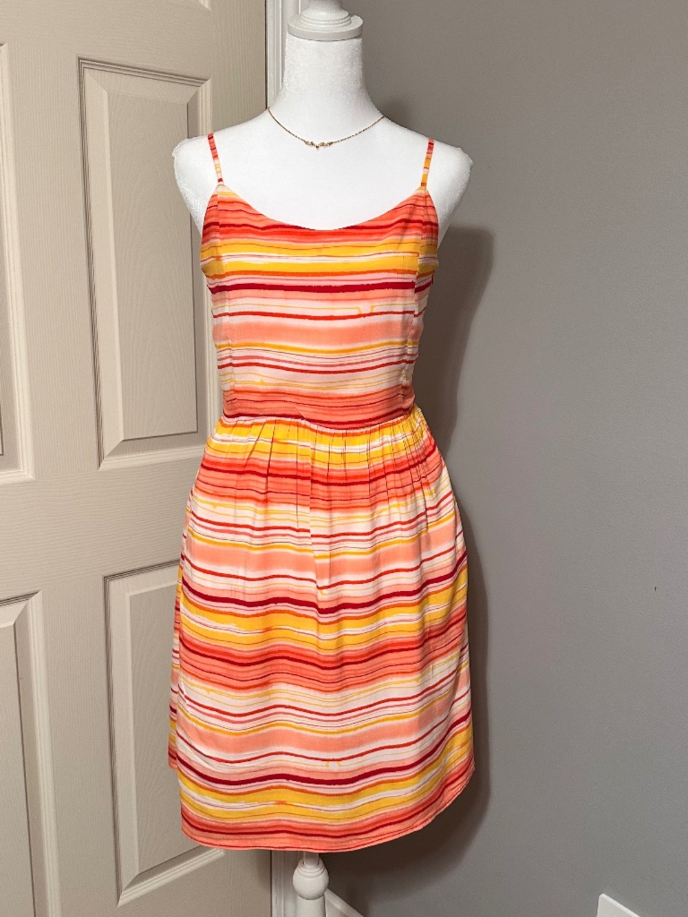 GAP coquette vibrant cottage festive y2k orange summer dress